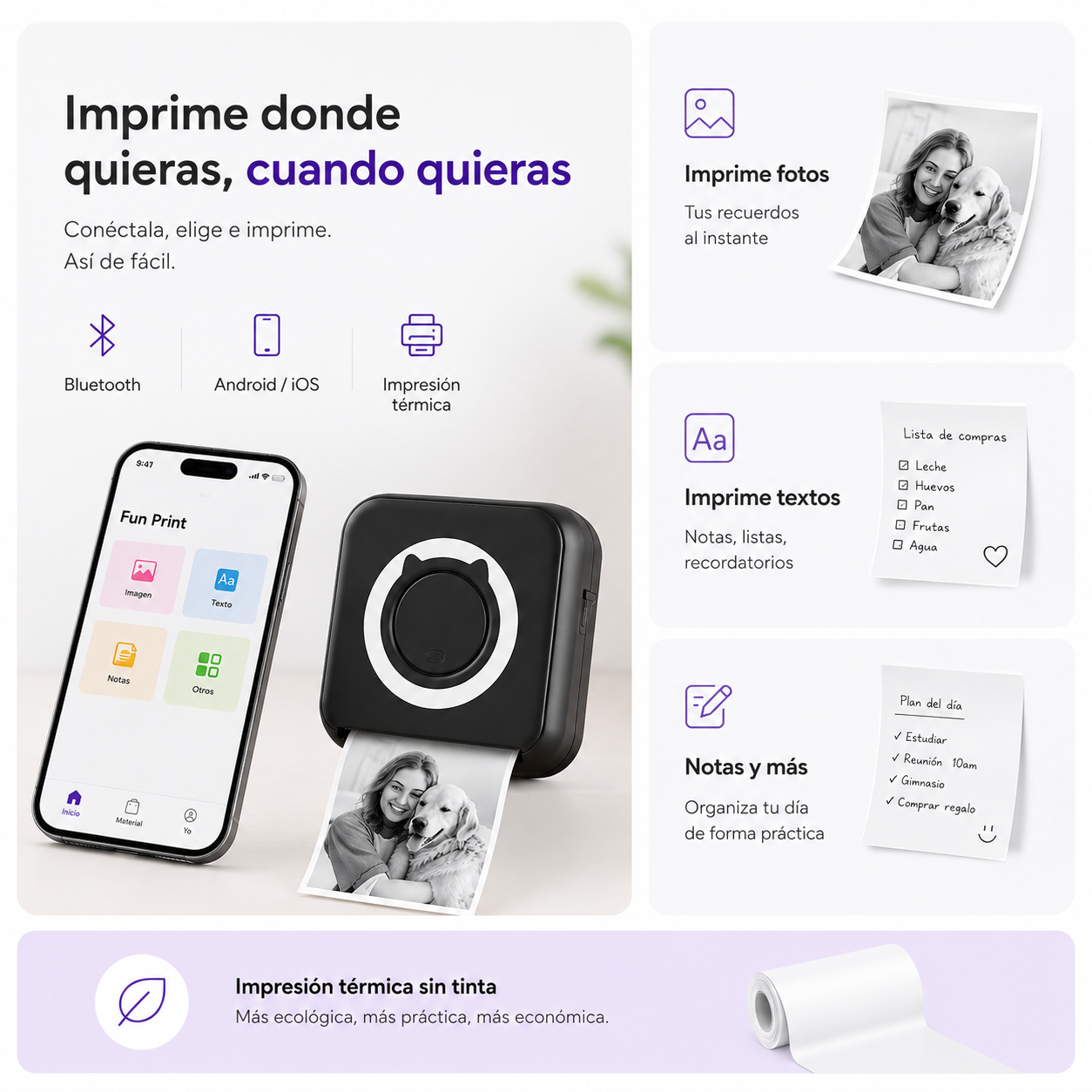 MIMOS™ – Mini Impresora Portátil Sin Tinta 📸