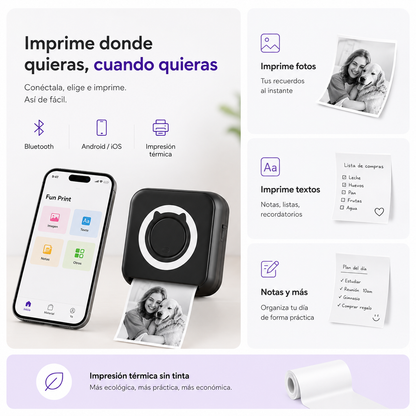 MIMOS™ – Mini Impresora Portátil Sin Tinta 📸